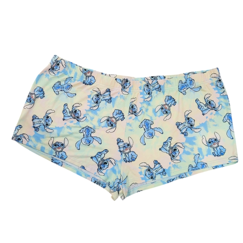 Disney Stitch Pajama Shorts Size 3 XL 22W 24W Sleepwear EUC Waist 50" Womens